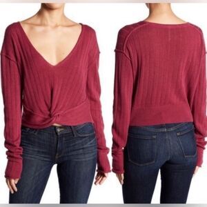 NWT Free People Twisted Knot Sweater